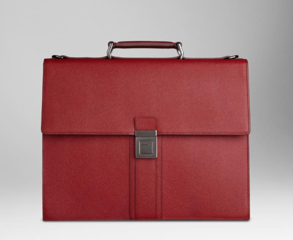 burberry bags shoes accessories-ss2012 leather crossbody briefcase in red