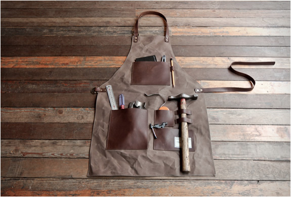 This stylish gentleman's apron will hold all your tools in place while you help that sexy next door neighbour with her plumbing.