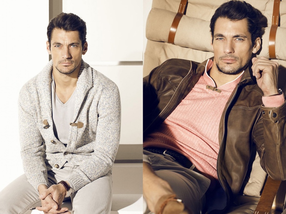 David Gandy fronts Massimo Dutti's 2013 campaign with classic colors like black, brown and navy blues.